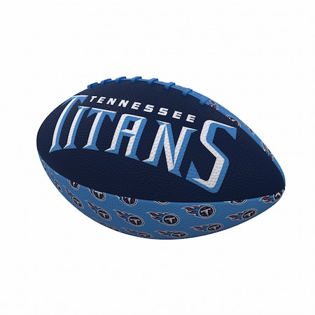 Logo Brands Tennessee Titans Repeating Mini-Size Rubber Football 631-93MR-3